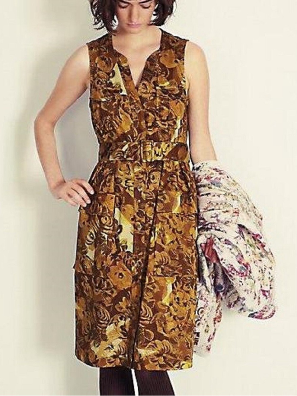 Anthropologie Moulinette Soeurs Brassica Safari Dress with Pockets Dress size 6